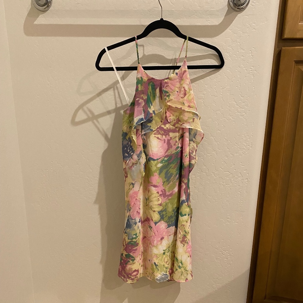 NWT BCBG floral spaghetti strap dress
